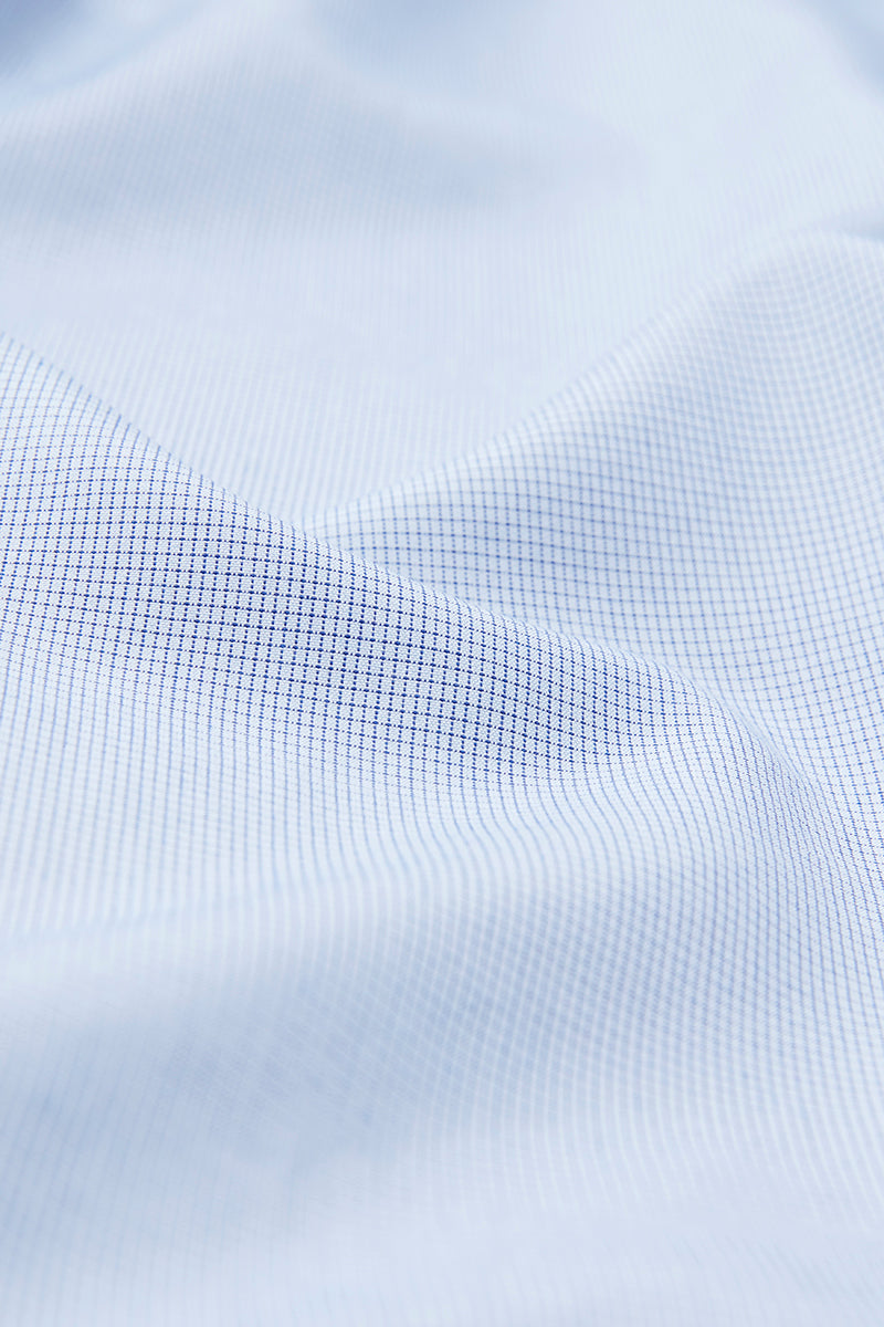 Wrinkle-Free Poplin Dress Shirt | Blue Check 16771N