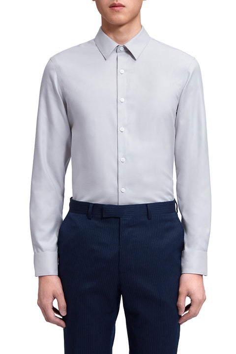 Light Flannel Smart Shirt | Light Grey 9111NZ