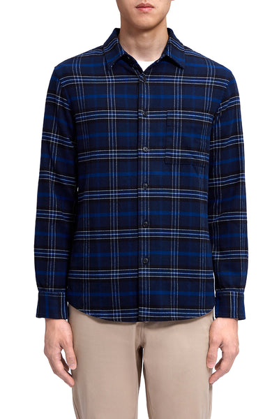 Flannel Casual Shirt | Navy Check 12123N
