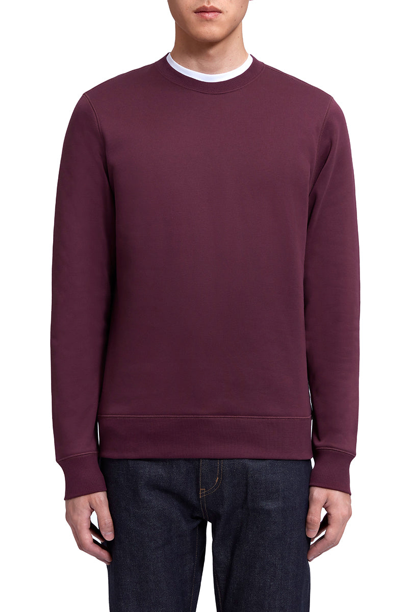 Slim Fleece Sweatshirt | Burgundy RDE179