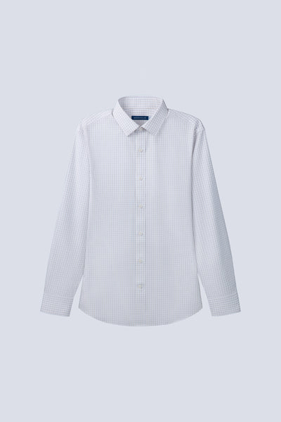 Wrinkle-Free Poplin Dress Shirt | White Multi-Check 25684N