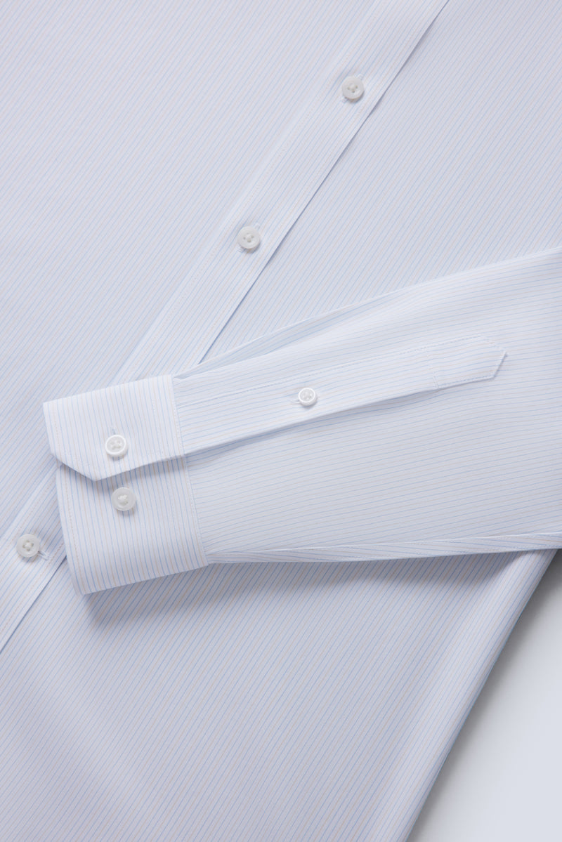 Wrinkle-Free Poplin Dress Shirt | White Multi-Stripes | Shop Men's ...