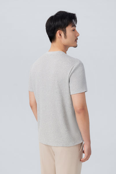 Regal Waffle Henley | Light Grey BC5038