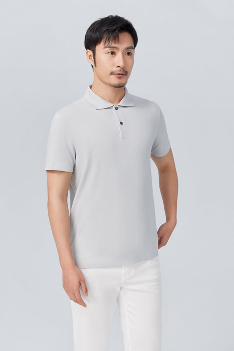 InstantCool Pique Polo | Grey GYE128