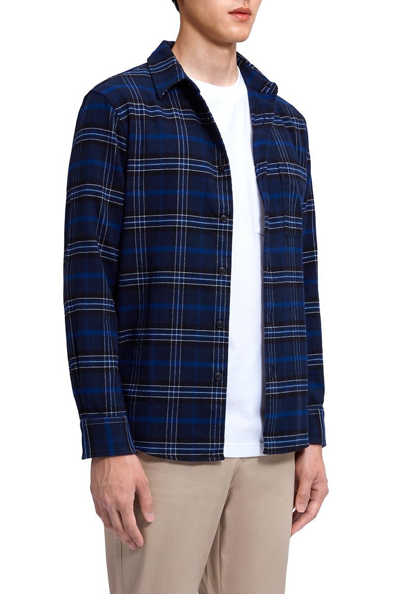 Flannel Casual Shirt | Navy Check 12123N