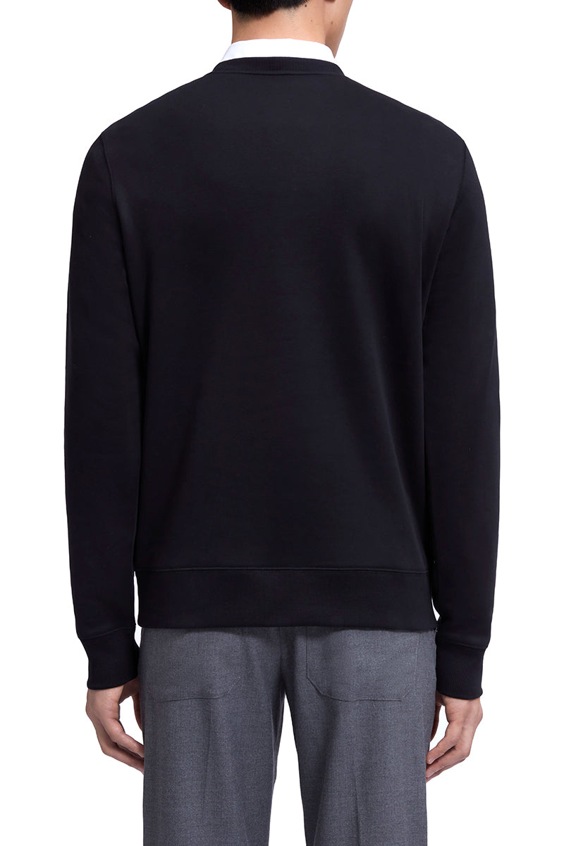 Slim Fleece Sweatshirt | Black BKFD01
