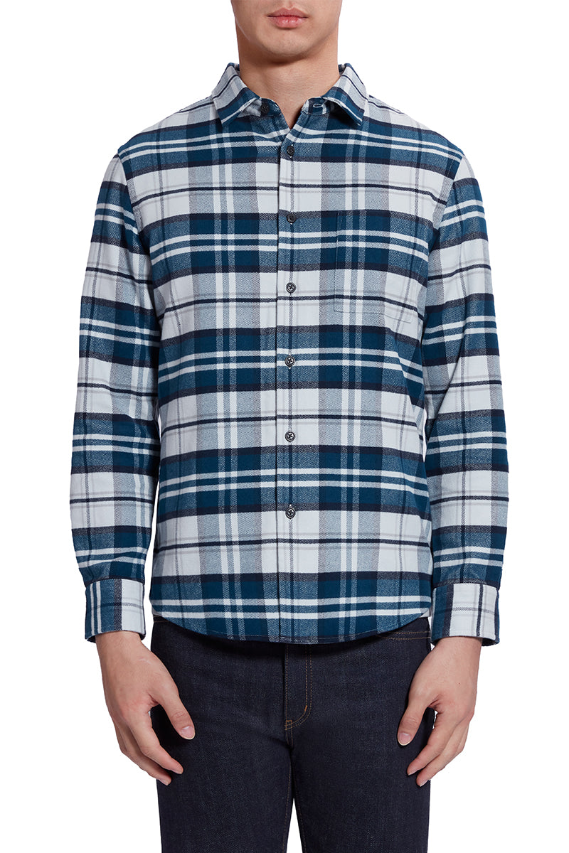 Flannel Casual Shirt | Blue Check 16428N