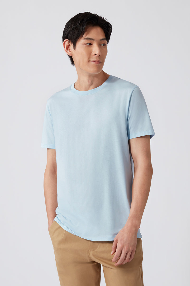 Super Soft Crew Neck T-Shirt | Light Blue BLE237