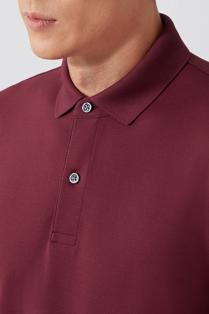 VISDRY™ 珠地Polo | 酒紅 BRE112