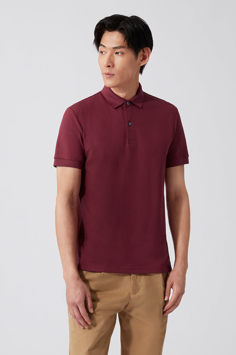 VISDRY™ 珠地Polo | 酒紅 BRE112