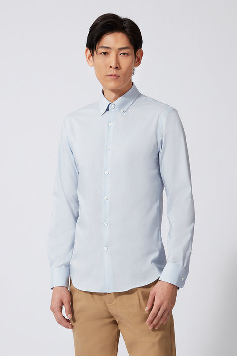 Poplin Button-Down Smart Shirt | Light Blue 0051KM