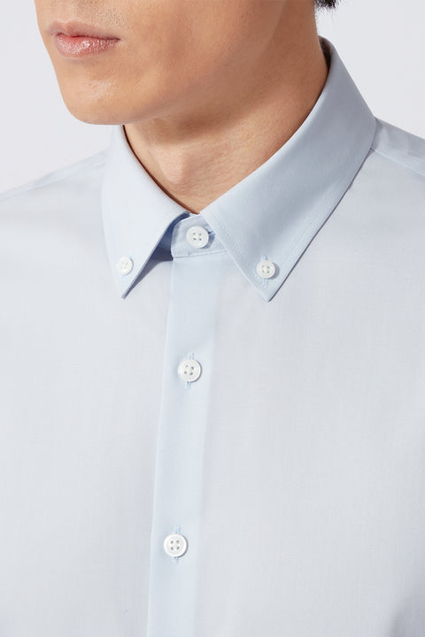 Poplin Button-Down Smart Shirt | Light Blue 0051KM