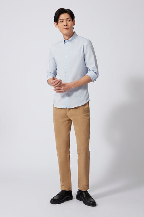 Poplin Button-Down Smart Shirt | Light Blue 0051KM