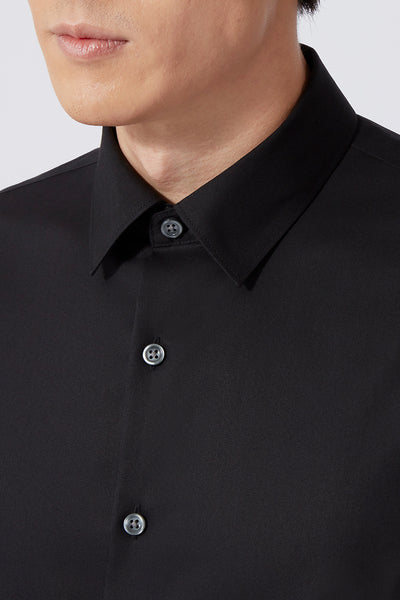 Poplin Smart Shirt | Black 6295PZ