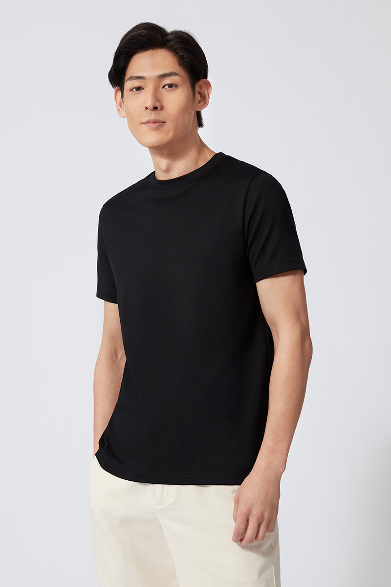 Regal Crew Neck T-Shirt | Black BKFD01