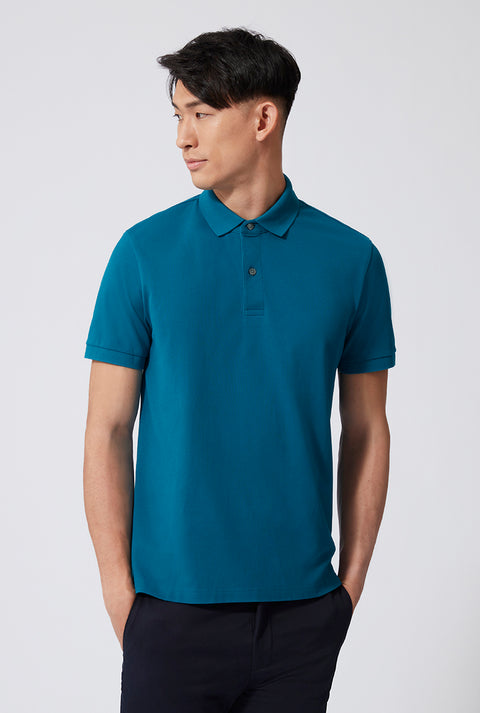VISDRY™ Pique Polo | Teal TQE060