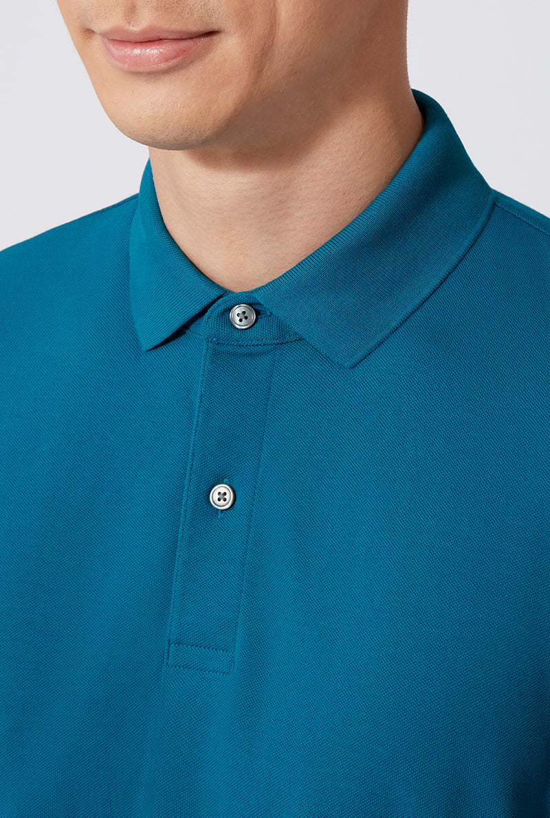 VISDRY™ 珠地Polo | 孔雀藍 TQE060