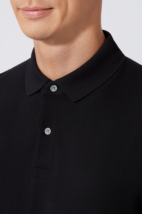 VISDRY™ Pique Polo | Black BKFD01