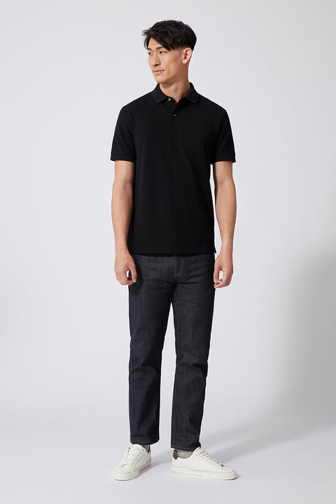 VISDRY™ Pique Polo | Black BKFD01