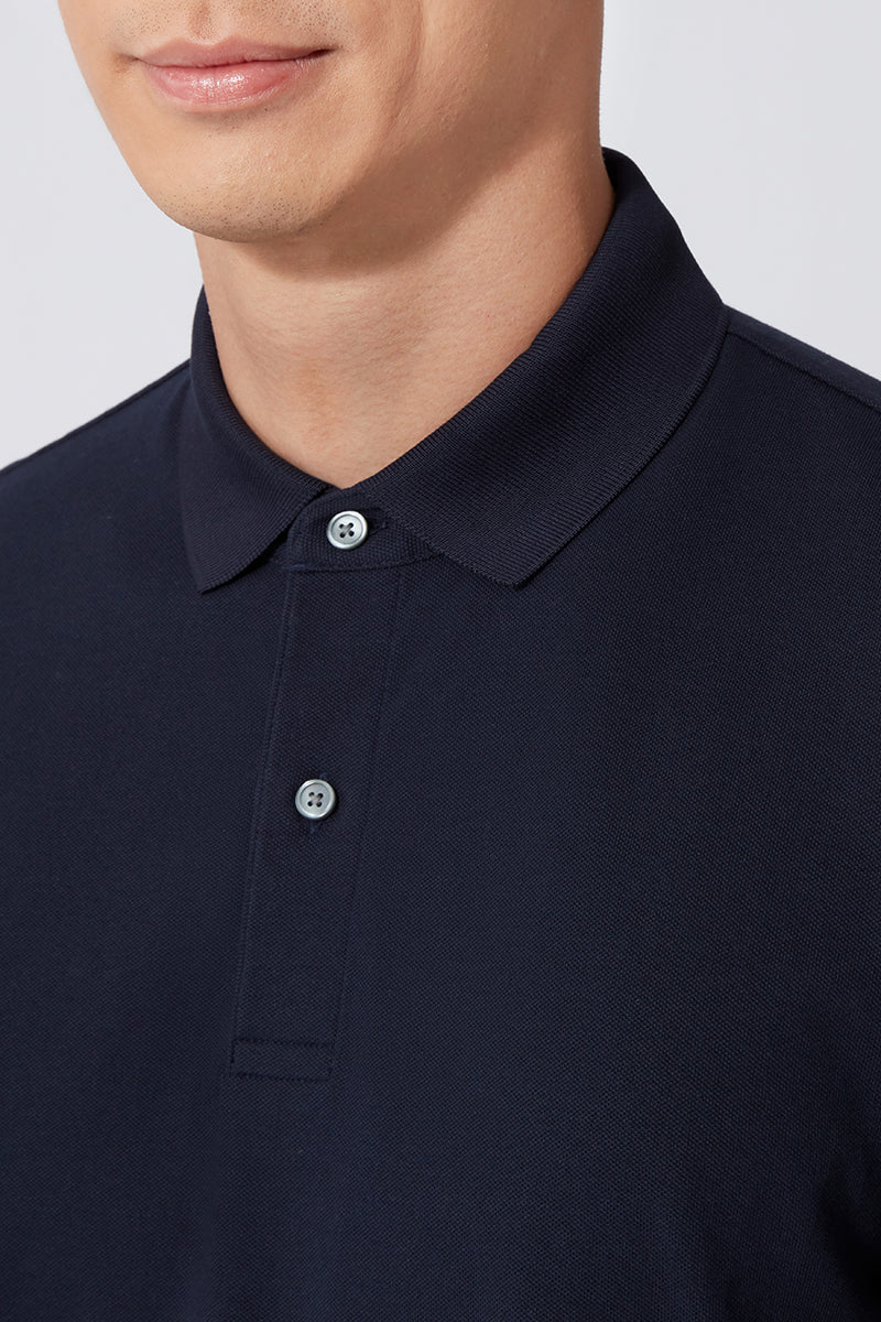 VISDRY™ 珠地 Polo | 深藍 NNY096