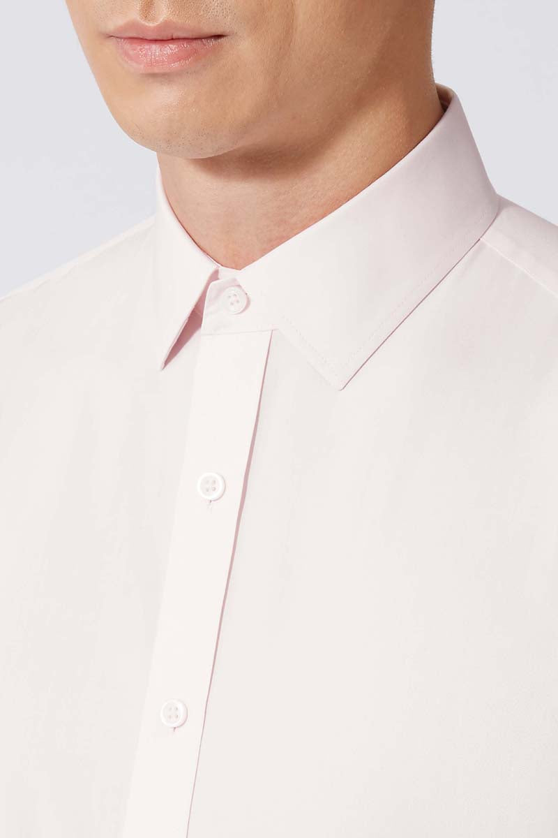 Wrinkle-Free Poplin Short Sleeve Dress Shirt | Pink 2784PZ