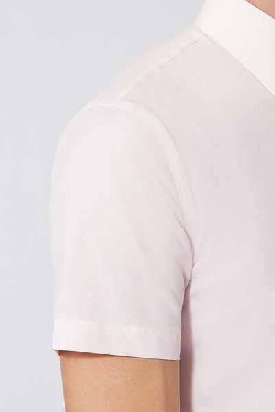 Wrinkle-Free Poplin Short Sleeve Dress Shirt | Pink 2784PZ