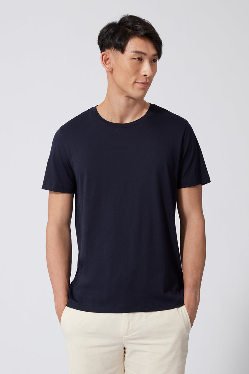 Super Soft Crew Neck T-Shirt | Navy NNY096
