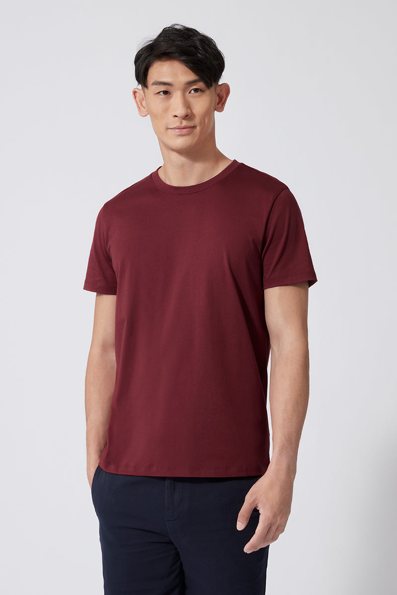 Super Soft Crew Neck T-Shirt | Burgundy BRE112