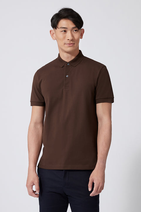 VISDRY™ Pique Polo | Brown BRE046