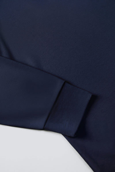 Regal Interlock Long Sleeve Rugby Shirt | Navy NNY096