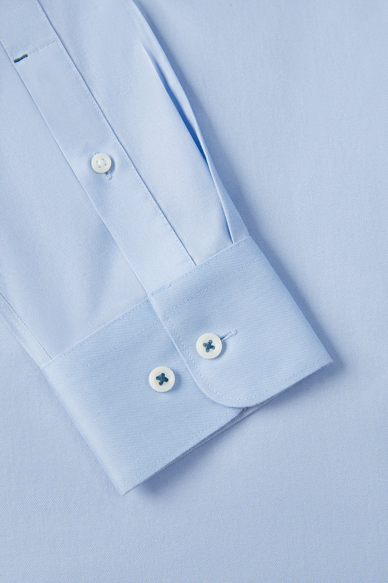 VISDRY™ Twill Button-Down Smart Shirt | Light Blue 9773NZ
