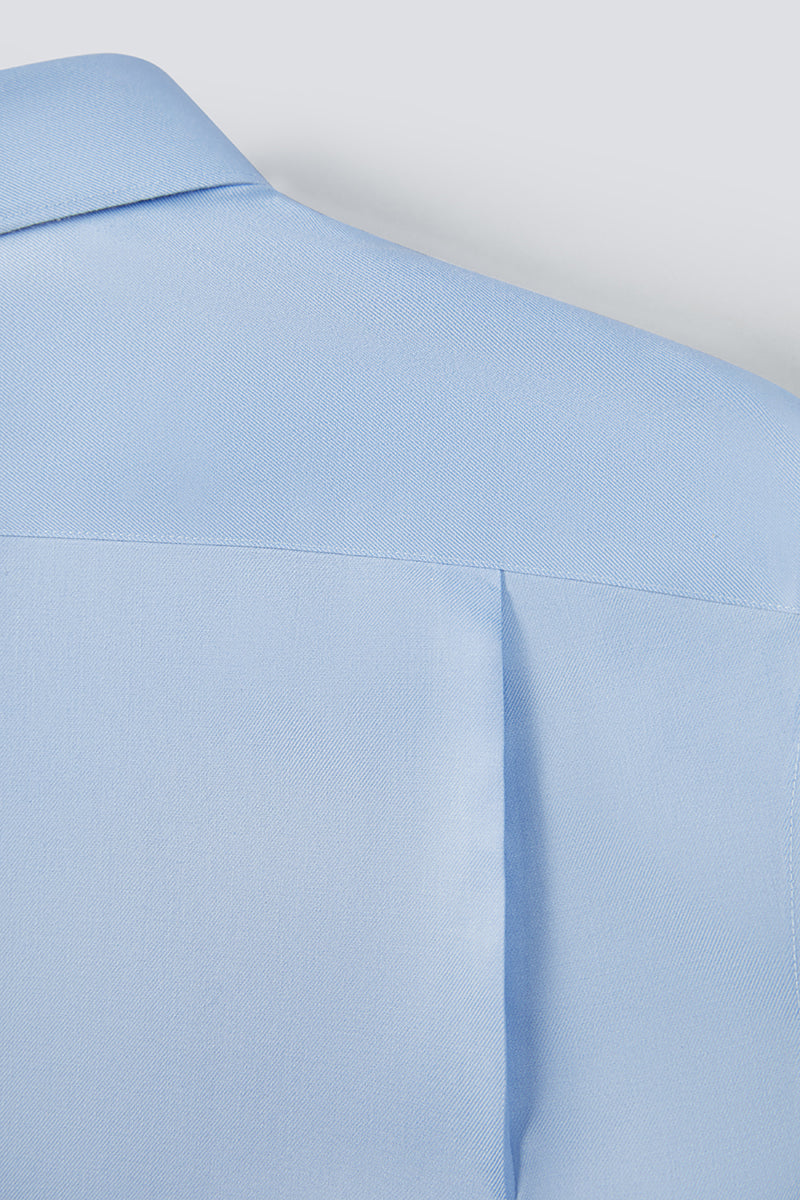 VISDRY™ Twill Button-Down Smart Shirt | Light Blue 9773NZ
