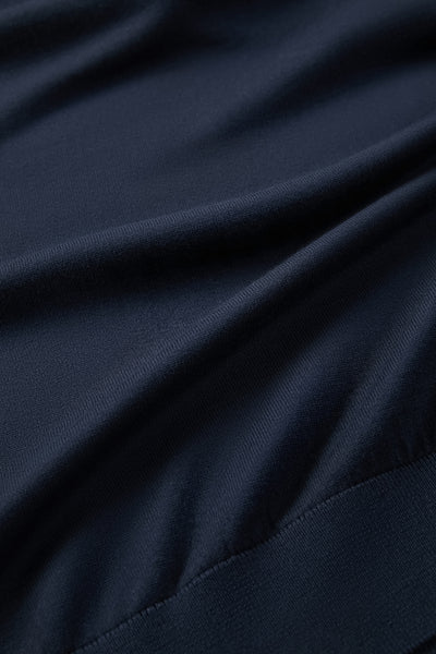 Merino-Blend Crew Neck Sweater | Navy NYYD01