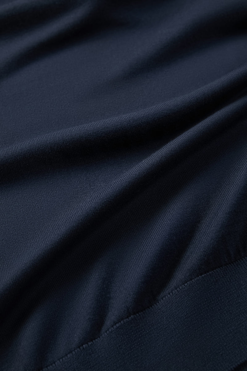 Merino-Blend Crew Neck Sweater | Navy NYYD01