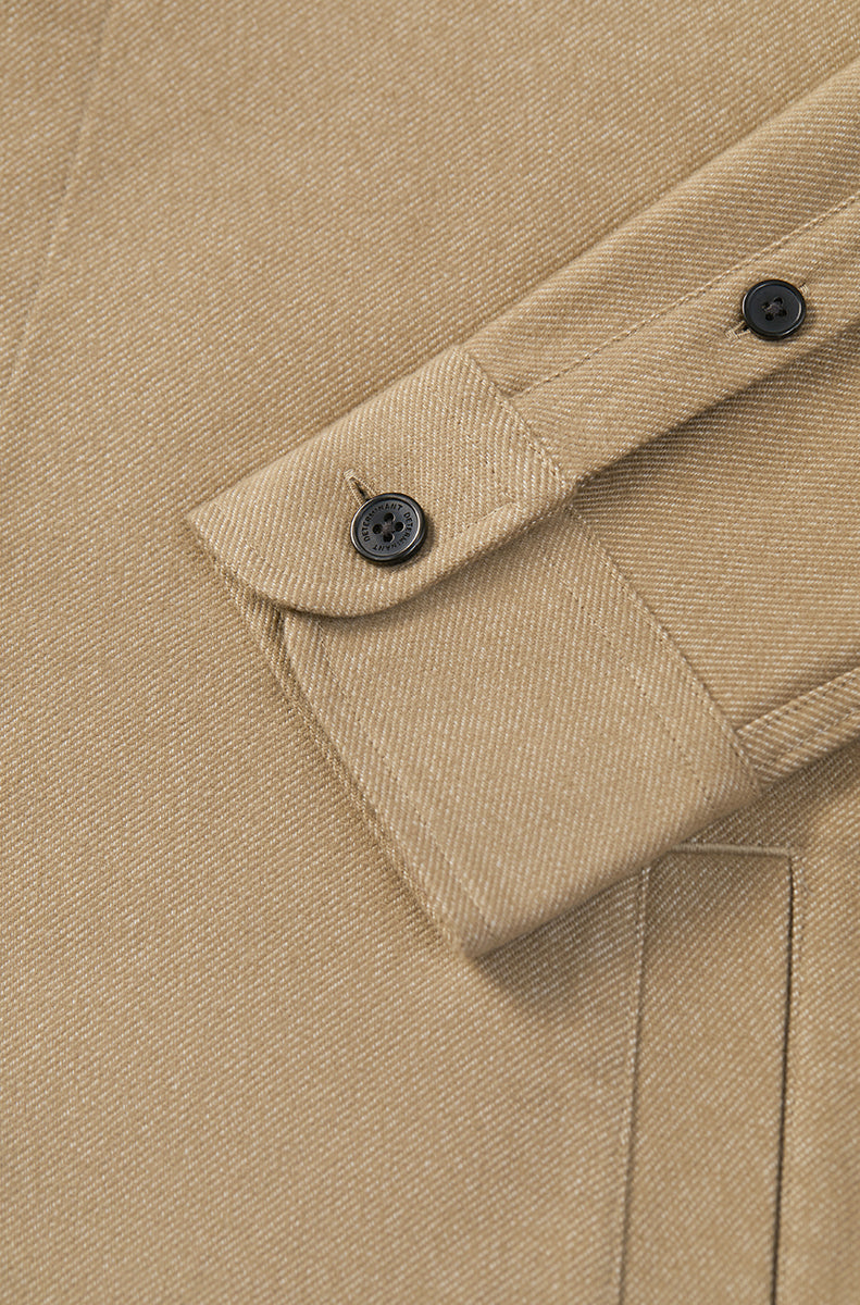 Flannel Shirt Jacket | Khaki 5773NZ