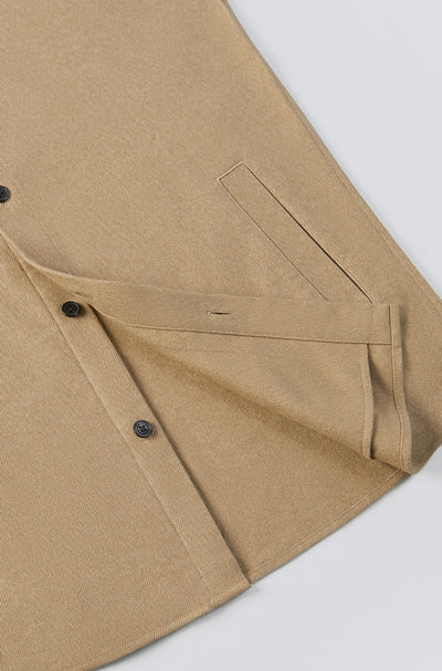 Flannel Shirt Jacket | Khaki 5773NZ