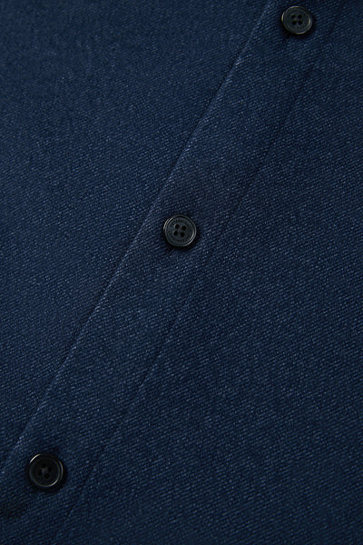 Flannel Shirt Jacket | Navy 7085NZ