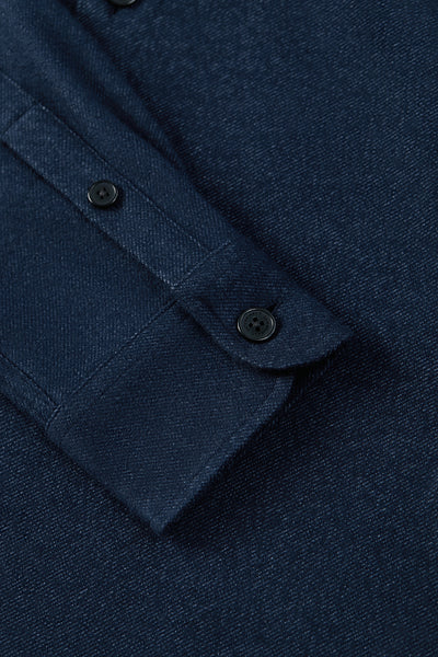 Flannel Shirt Jacket | Navy 7085NZ