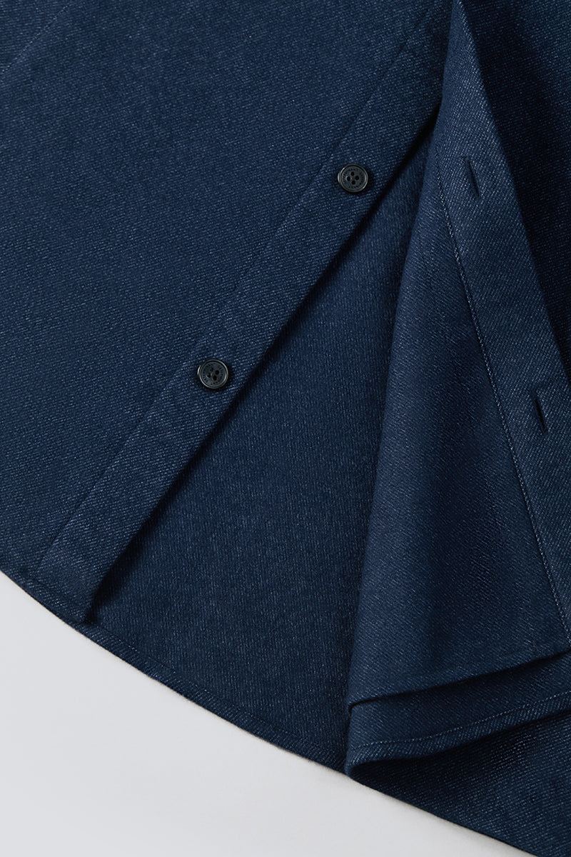 Flannel Shirt Jacket | Navy 7085NZ
