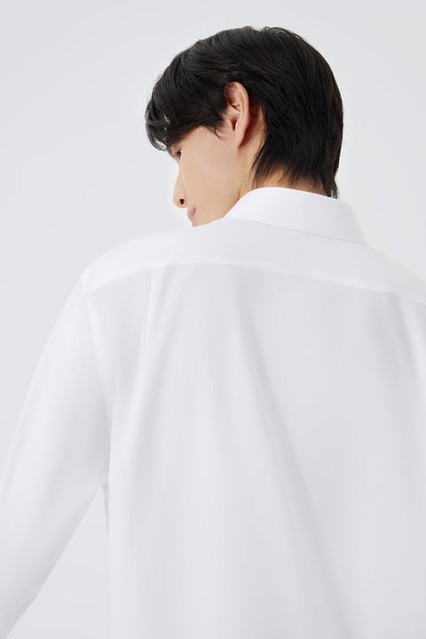 VISDRY™ Twill Button-Down Smart Shirt | White WH001Z