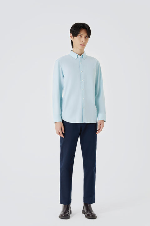 VISDRY™ Twill Button-Down Smart Shirt | Mint 7560NZ