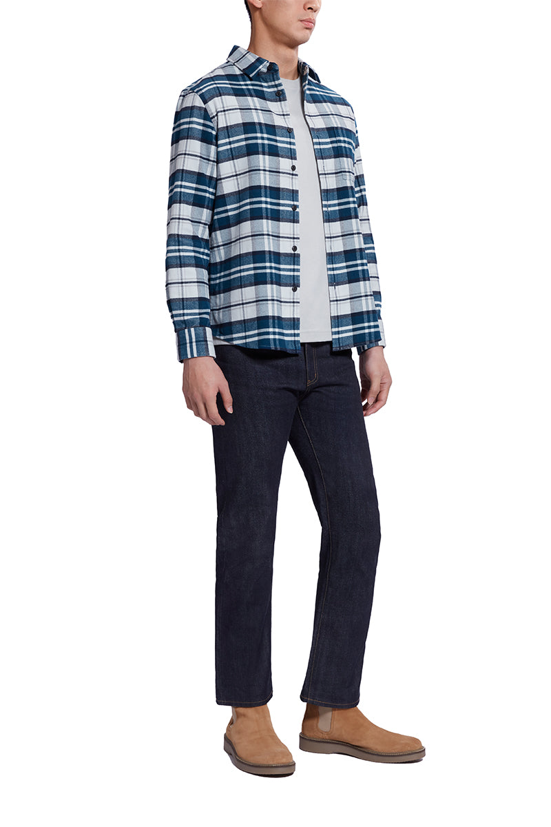 Flannel Casual Shirt | Blue Check 16428N