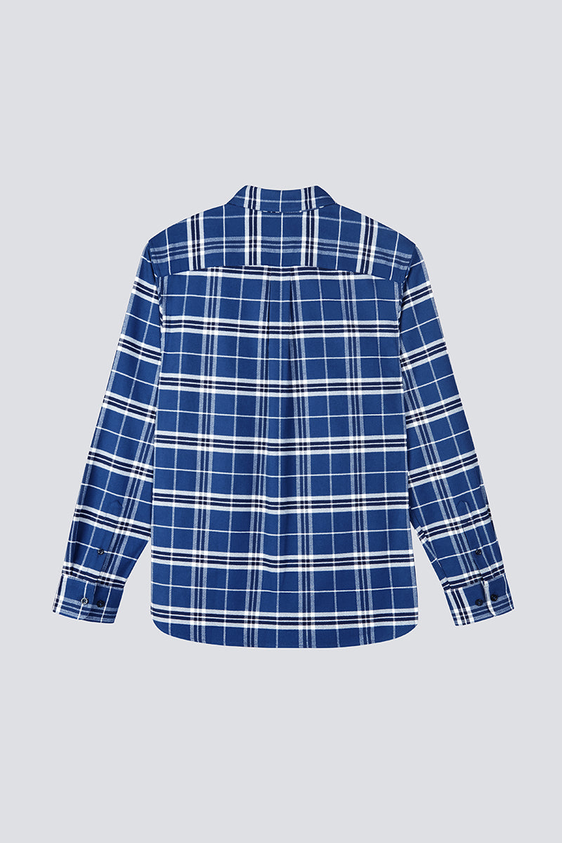 Lightweight Flannel Casual Shirt | Blue Check 7214NZ