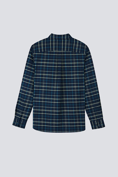 Lightweight Flannel Casual Shirt | Green Check 7227NZ