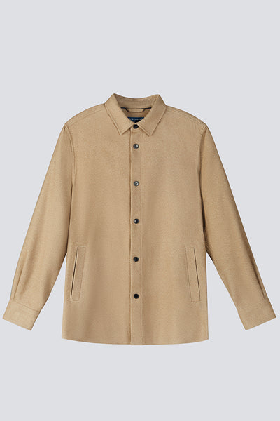Flannel Shirt Jacket | Khaki 5773NZ