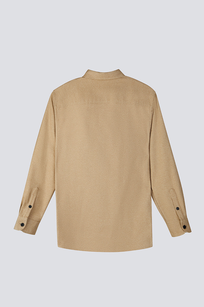 Flannel Shirt Jacket | Khaki 5773NZ