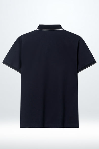 VISDRY™ Pique Tipped Polo | Navy NNY096