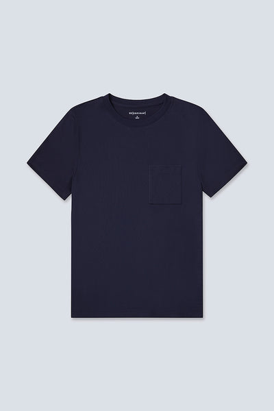 Regal Crew Neck Pocket T-Shirt | Navy NNY096