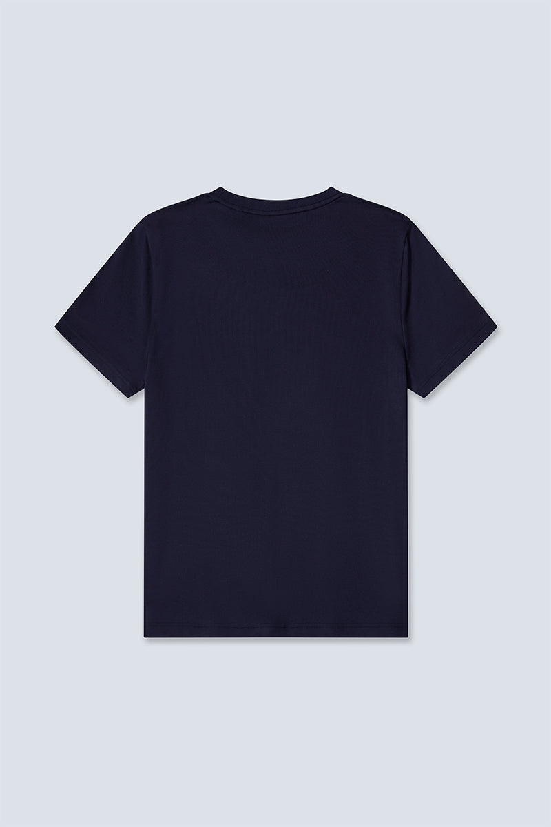 Regal Crew Neck Pocket T-Shirt | Navy NNY096