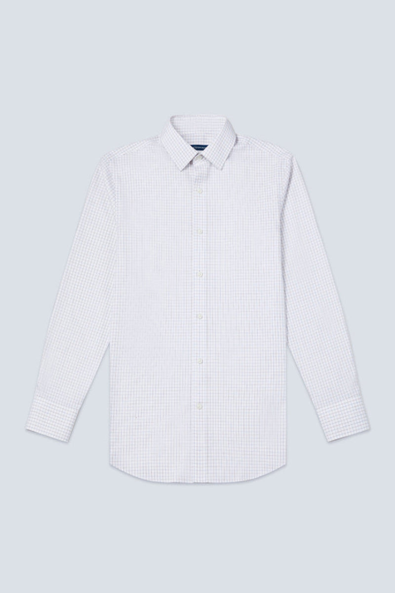 Wrinkle-Free Pinpoint Oxford Dress Shirt | Blue Check 8900DK